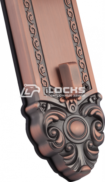 Биометрический электронный замок для двери F6160 Red Copper
